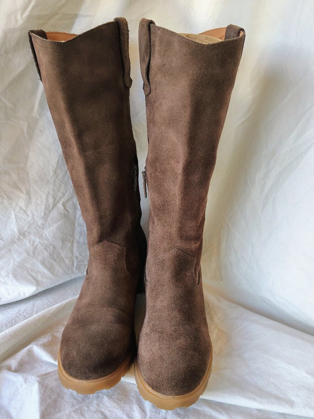 Otbt Women's Tallow Heeled Mid Shaft Boot Size 8.5 Suede Leather Western Cowboy